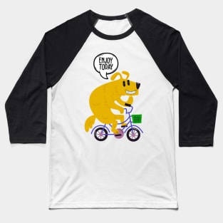 Dog riding a bicycle Baseball T-Shirt